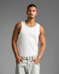 White Basic Tank Top