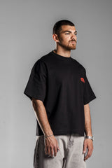 Black Printed Boxy Fit T.shirt