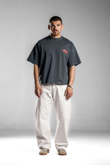 Grey Printed Boxy Fit T.shirt