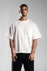 White Printed Boxy Fit T.shirt