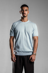 Baby Blue Knitted Round T.shirt