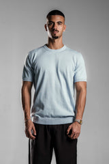 Baby Blue Knitted Round T.shirt