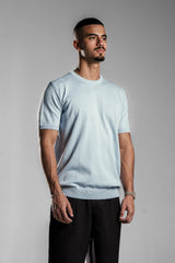 Baby Blue Knitted Round T.shirt