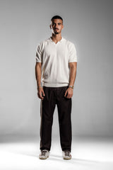 White Knitted Polo T.shirt