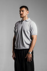 Light Grey Knitted Polo T.shirt