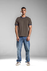 Brown Ringer T.shirt