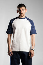 White×Navy Raglan T.shirt