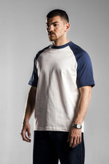 White×Navy Raglan T.shirt