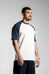 White×Navy Raglan T.shirt