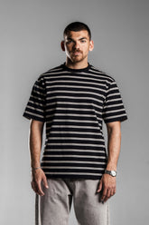 Black×White STRIPED T-SHIRT