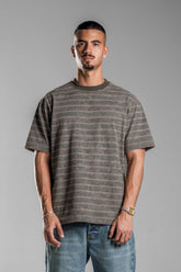 Brown×Pink STRIPED T-SHIRT