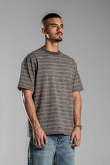 Brown×Pink STRIPED T-SHIRT