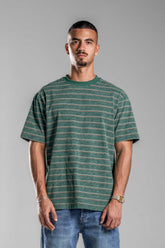 Green STRIPED T-SHIRT
