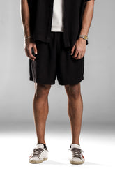 Black LINEN SHORTS