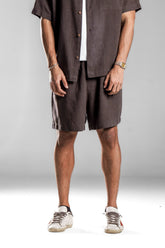 Brown LINEN SHORTS