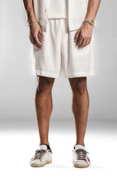 White LINEN SHORTS