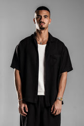 Black LINEN SHIRT