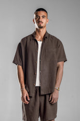 Brown LINEN SHIRT