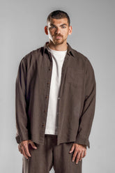 Brown LINEN SHIRT