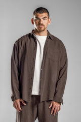 Brown LINEN SHIRT