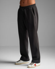 Black Straight Fit Sweatpants