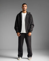 Black Straight Fit Sweatpants