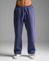 Navy Blue Straight Fit Sweatpants