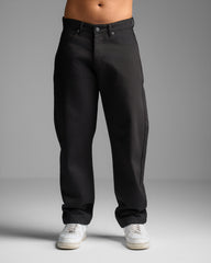 Pure Black Straight Fit Jeans