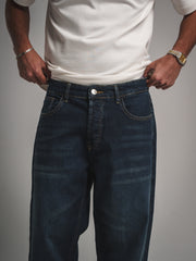 Dark Blue Straight Fit Jeans