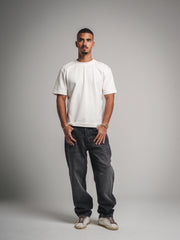 Washed Grey Straight Fit Jeans