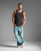 Greenish Blue Baggy Fit Jeans