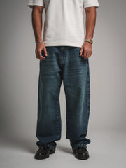 Greenish Blue Baggy Fit Jeans