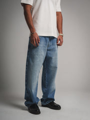 Mid Blue Baggy Fit Jeans