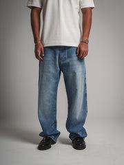 Mid Blue Baggy Fit Jeans