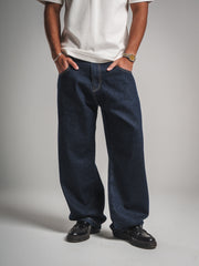 Raw Denim Baggy Fit Jeans