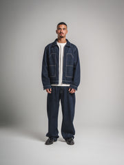 Raw Denim Baggy Fit Jeans