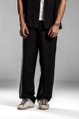 Black Fluid Relaxed Pants