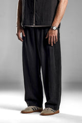 Black Flowing Loose Pants