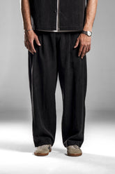 Black Flowing Loose Pants