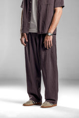 Burgundy Flowing Loose Pants