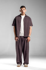Burgundy Flowing Loose Pants