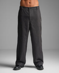 Black Pinstriped Trousers
