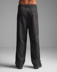 Black Pinstriped Trousers