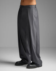 Grey Pleated Trousers