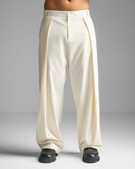 Off White Pleated Trousers