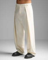 Off White Pleated Trousers