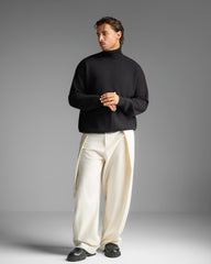 Off White Pleated Trousers