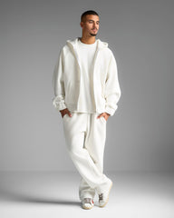 White Zip Up Sweatshirt