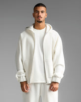 White Zip Up Sweatshirt