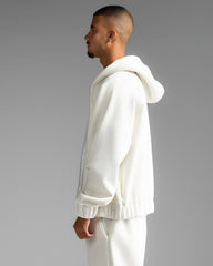 White Zip Up Sweatshirt